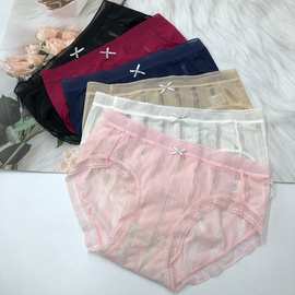 蕾丝内裤女棉裆性感迷人女士内裤学生韩版少女中腰内裤薄款