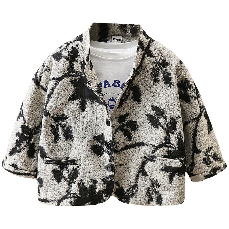 7643 nueva chaqueta china para niños modelos de primavera y otoño 2025 nueva chaqueta de primavera para niños ropa de moda de estilo nacional de primavera