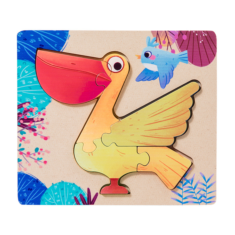 Educación temprana para niños, cognición animal, escena de doble cara, rompecabezas tridimensional, panel de emparejamiento, juego digital de doble cara, juguetes de madera