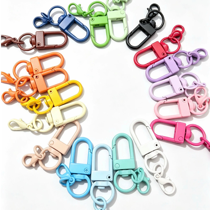 Painted Colorful Rotating Dog Clasp Bead Accessories U-Shaped Door Clasp Lobster Clasp Doll DIY Toy Bag Clasp Wholesale Painted Colorful Rotating Dog Clasp Bead Accessories U-Shaped Door Clasp Lobster Clasp Doll DIY Toy Bag Clasp Wholesale