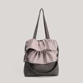 2025新款可盐可甜单肩斜挎包荷叶边花苞包韩系可爱风大容量包包女