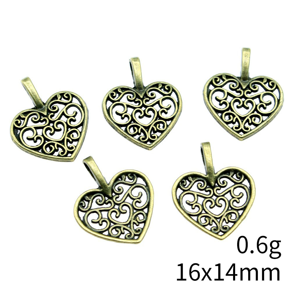 1 Piece Simple Style Heart Shape Alloy Plating Pendant Jewelry Accessories display picture 13