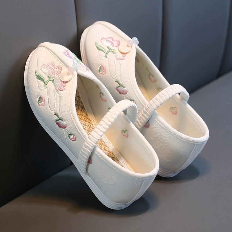 Вышитая обувь для девочек Старая пекинская обувь из ткани