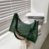 Fashionable underarm bag, trend retro shoulder bag one shoulder, 2022 collection, crocodile print