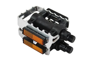 Mountain bike folding bicycle pedal semi-aluminum alloy pedal with reflector bicycle pedal accessories Li Cheng
