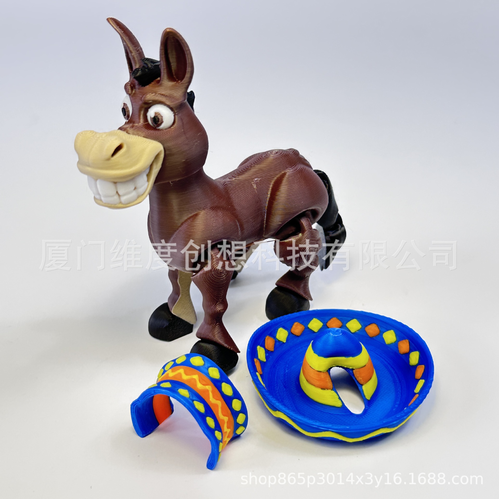 Juguetes de impresión 3D burro articulaciones móviles creativas vaqueros burro adornos de Navidad regalos de día de San Valentín vaqueros