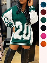 Women's Oversized Colorblock & Figure Print Drop Shoulder