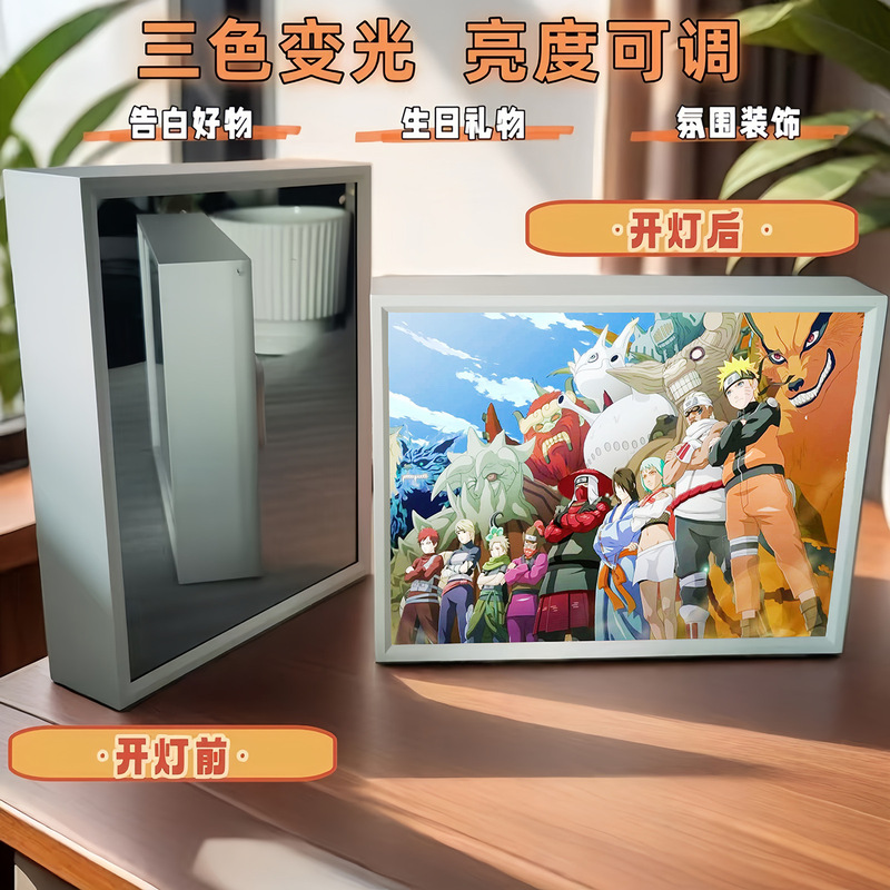 クリエイティブギフトライトペインティングナルトオビトdiy宇智波斑デジタル油絵フォトフレームテーブル装飾絵画|undefined