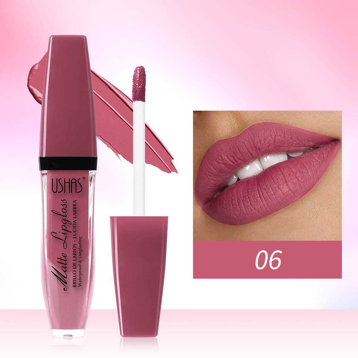 USHAS Europa y los Estados Unidos transfronterizos spot esmalte de labios de cristal