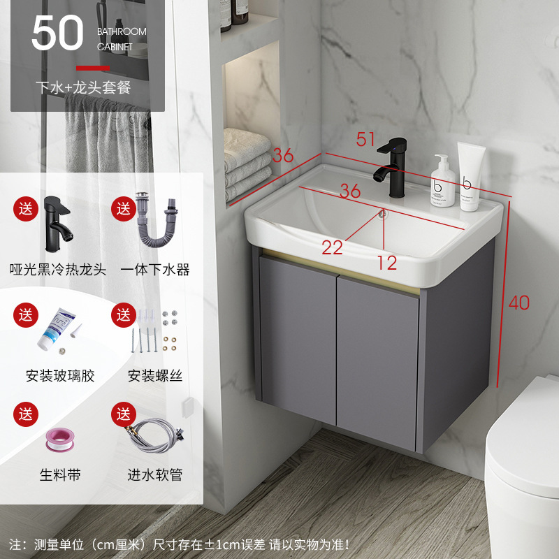 Gris 50 lavabo gabinete + grifo