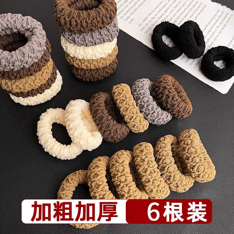 Cuerda de pelo de cola de caballo alta gruesa y gruesa para mujer 2025 nueva cuerda para la cabeza alta elástica y duradera para el cabello