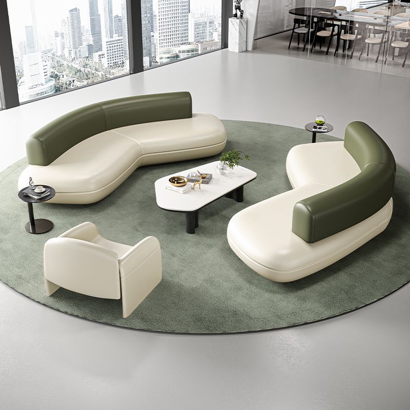Arco red roja semicircular lujo ligero sofá de oficina de alto nivel diseñador de recepción creativa sala de estar ocio