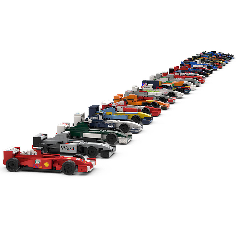Compatible with Lego small particle MOC-154609 2001-2023 Formula 1 racing hands-on toy gift Compatible with Lego small particle MOC-154609 2001-2023 Formula 1 racing hands-on toy gift