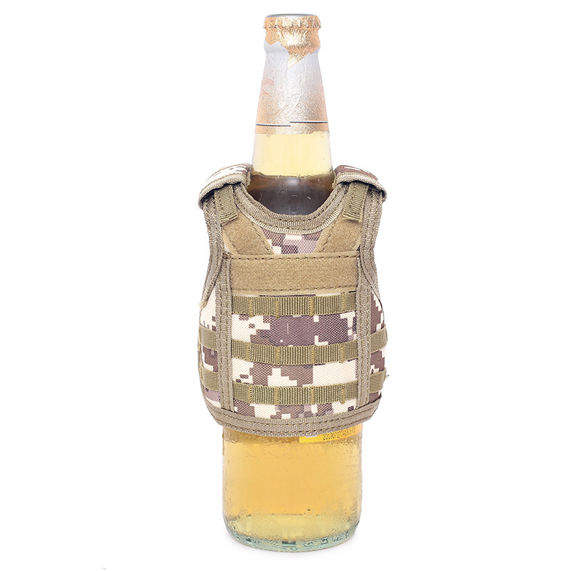 Al aire libre personalizado molle bar chaleco decorativo bebidas cerveza mini chaleco ventiladores militares mini chaleco