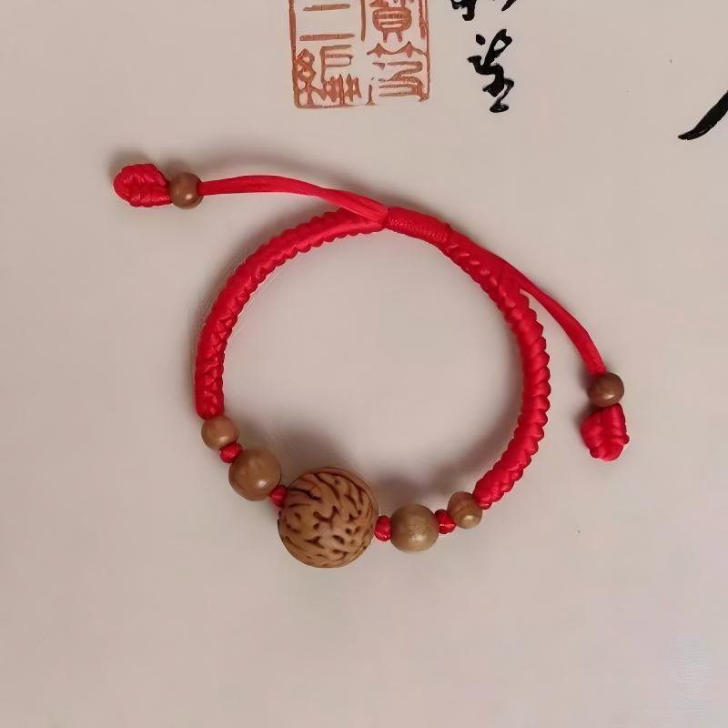 新中式手绳 桃木手绳 护身手绳宝宝女儿童国风爆款男本命年防惊吓|undefined