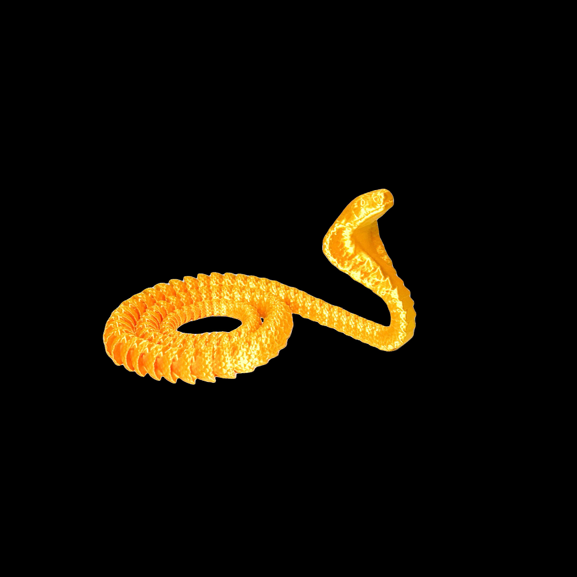 Cobra impresa en 3D transfronteriza, nudillo de oscilación libre, cobra, serpiente real, forma de celebridad de Internet, serpiente de juguete divertida