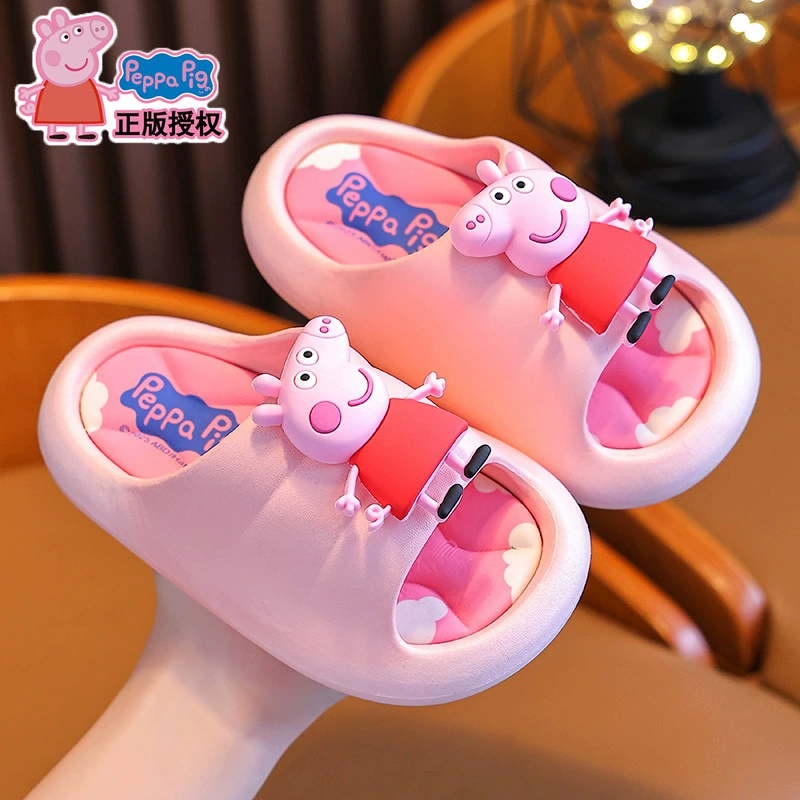 Детские шлёпанцы с изображением Пеппы (Peppa Pig), тапочки для мужчин и женщин
