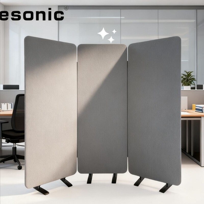 Office Floor-Standing Screen Partitions, Office Divider Privacy Panels, Polyester Fiber Partitions, Factory Wholesale
