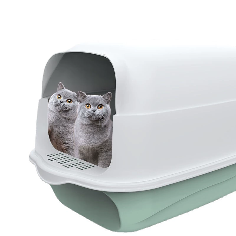 Котиковый песок лоток полностью закрытый туалет для котят очень большой размер, дезодорация против брызг, набор наполнитель','котята