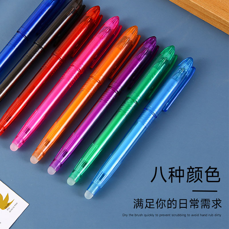 Comercio exterior nuevo control de temperatura borrable gel pen creativo caliente borrable 0,5 color agua pluma personalizable fábrica al por mayor