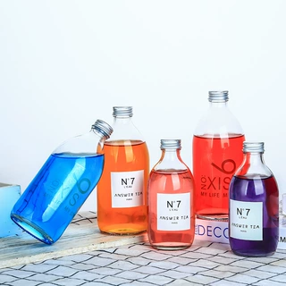 自酿冰滴冷泡茶瓶饮料瓶果酒瓶带铝盖果汁瓶果蔬汁冷萃咖啡玻璃瓶