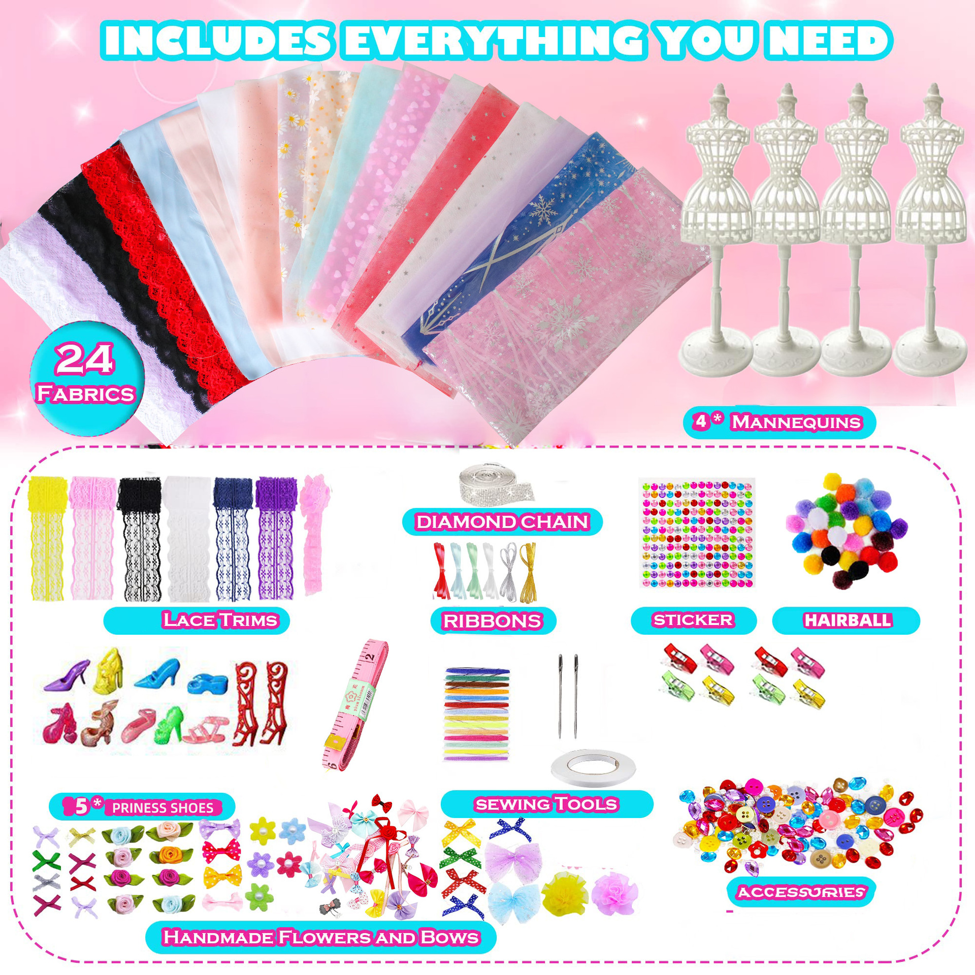 Ropa para niños diseño DIY muñeca ropa jardín de infantes clase hecha a mano material creativo paquete ropa Comercio exterior transfronterizo