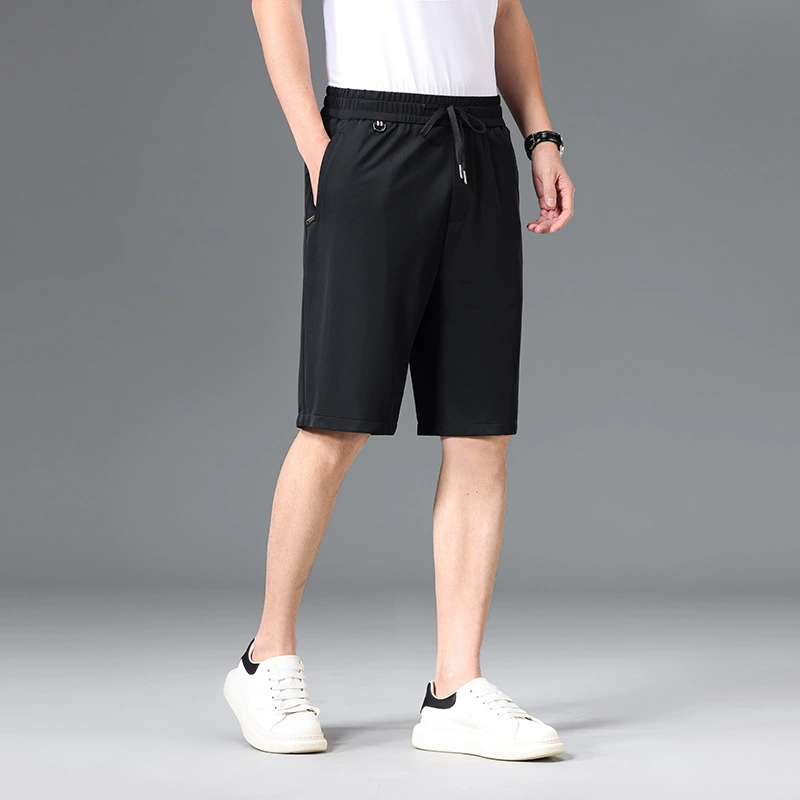 Мужские летние тонкие повседневные брюки из ледяного шелка, крутые, дышащие, без глажки, против морщин, свободные прямые брюки