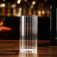 Factory Direct High Borosilicate Glass Stripe Cup high temperature resistant glass water Cup breakfast milk cup juice cup beverage cup