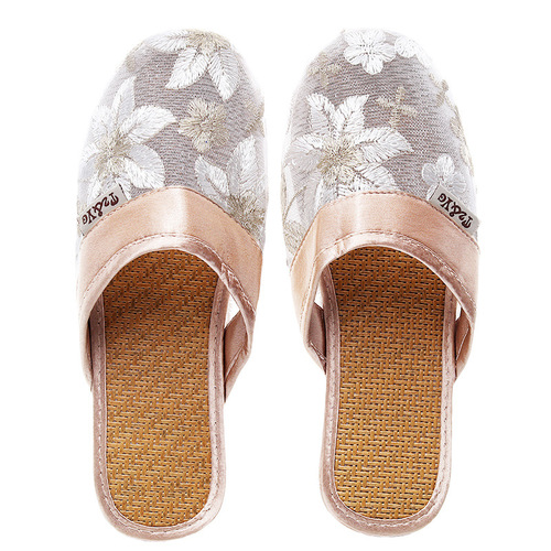 Wholesale Lace Elegant Baotou Ladies Sandals and Slippers Fairy Summer Sweet Indoor Korean Version Embroidery Non-Slip Home Furnishing