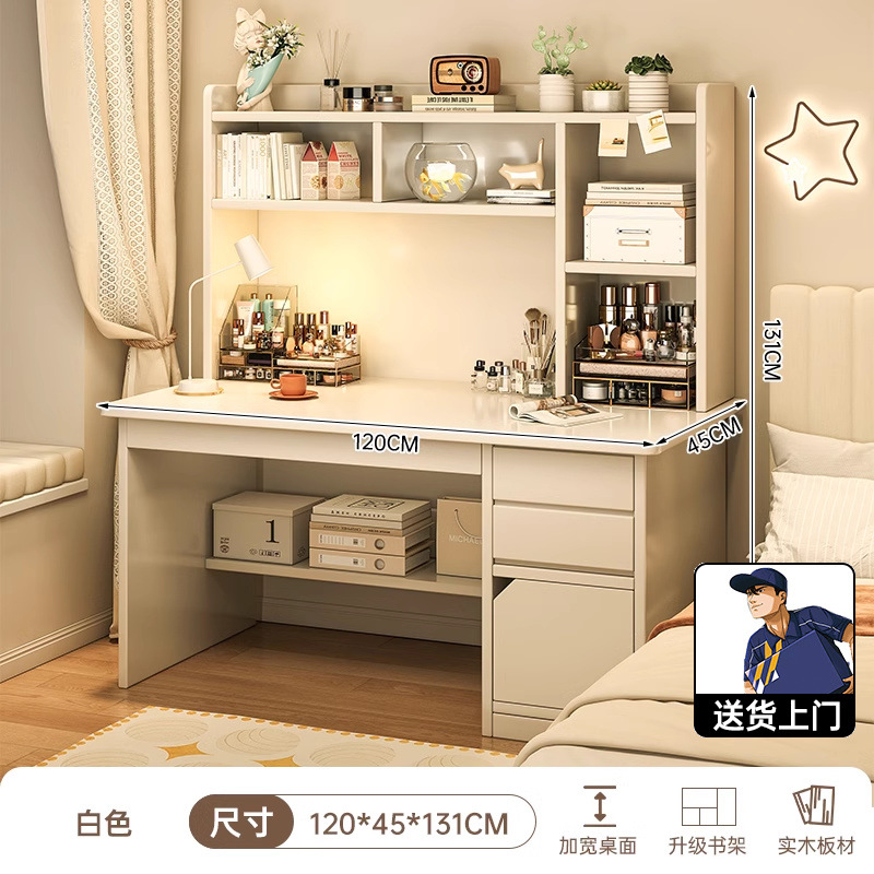 업그레이드된 원목 [클래식 스타일] 120CM 화이트