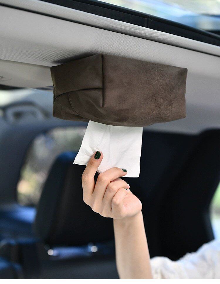 Tk Amazon Cross-Border Hot-Selling Magnetic Tissue Box Creative Tissue Holder Sunroof Car Tissue Box Automotive Supplies