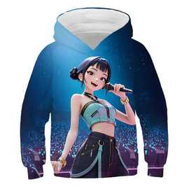 跨境卡通猎魔女团Demon Hunters套头连帽童装卫衣秋冬款厂家出售