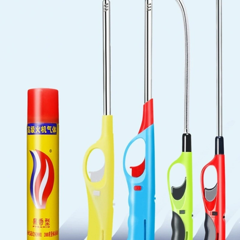 Удлиненная зажигалка для кухни, газовая плита, открытый пламя, пистолет-зажигалка, палочка для зажигания, надувная зажигалка-пистолет