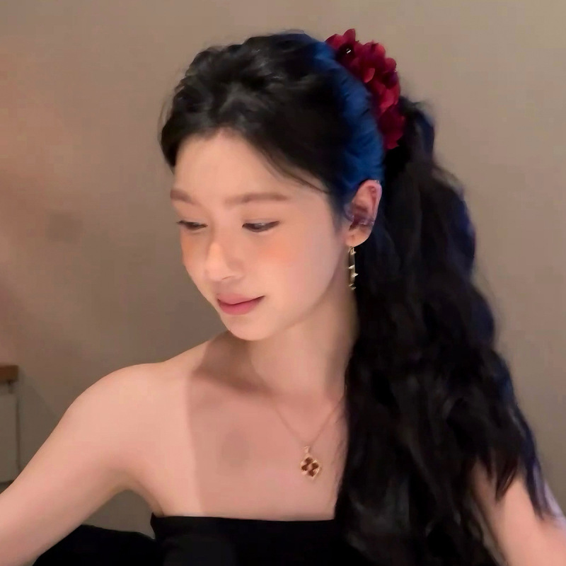 イーモンリンと同じスタイルの森系フラワーヘアクリップ、特大バナナクリップ、マーメイドスタイルのワンワードクリップ、後頭部横クリップ（女性用）|undefined
