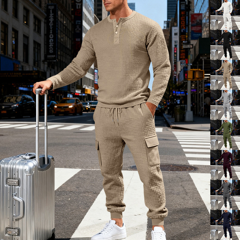 Men's Clothing Men's Heavyweight Long Sleeved Workwear Suit Autumn Winter Outdoor Textured Retro Tough Guy Loose Fit_viptrois.com