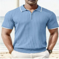 Мужская рубашка-поло с длинным рукавом, европейский размер, большой размер, V-образный вырез, деловой стиль, оптовая продажа с фабрики, осень-зима