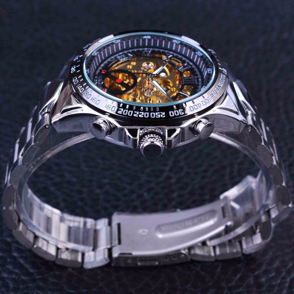Winner T-Winner Fashion Full Steel Hollow Automatic Mechanical Wholesale Men's Watch_voghion.com