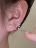 Small design advanced earrings from pearl, trend of season, flowered, light luxury style, high-quality style