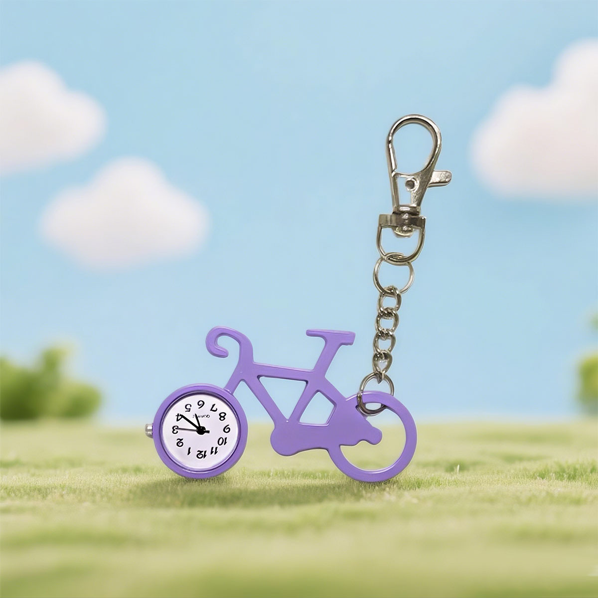 New Pocket Watch Wholesale Cute Colorful Bicycle Style Keychain Watch Creative Fashion Personality Korean