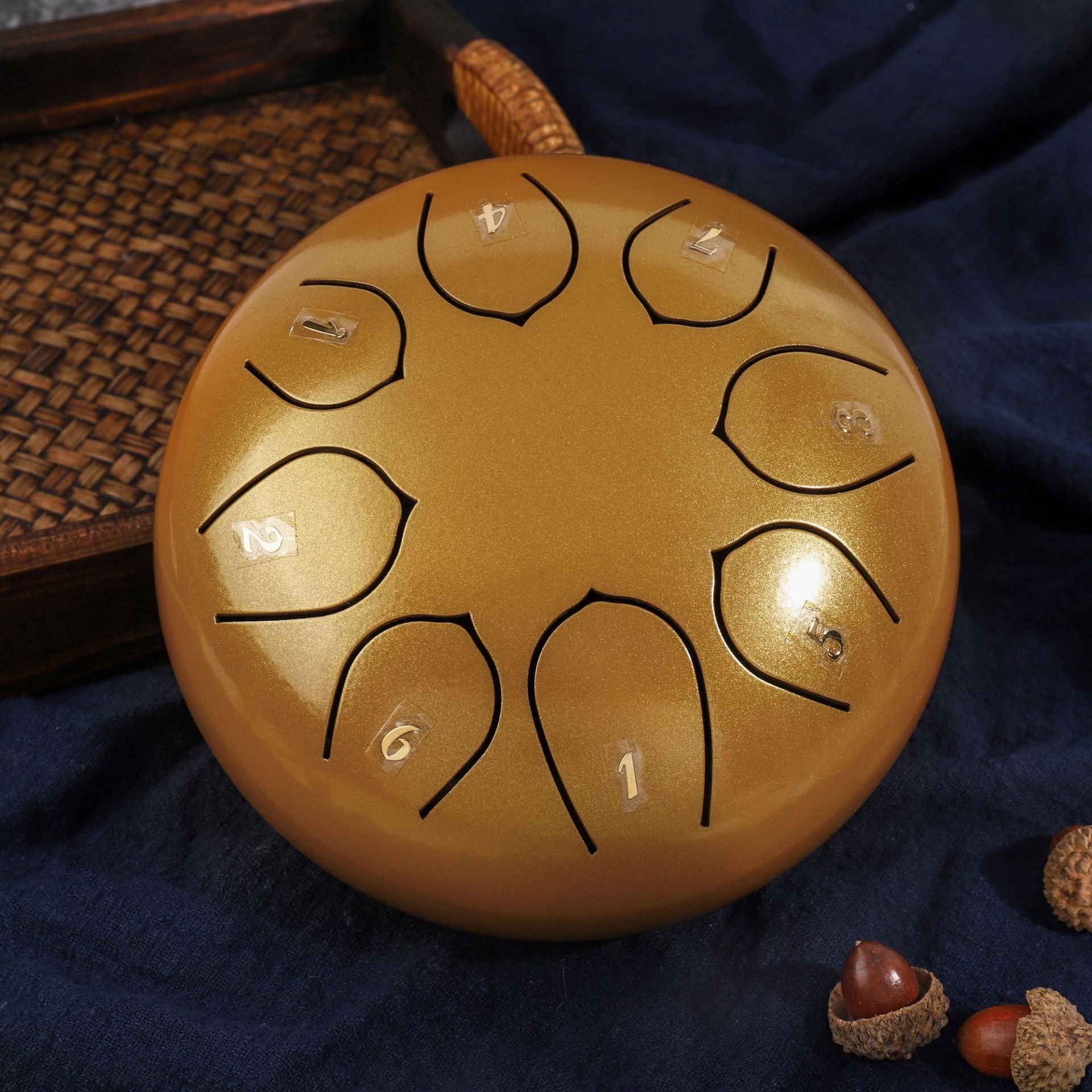 Escala completa de 6 pulgadas de 8 tonos de cinta 4 7 tambor hueco de color tambor vacío tambor Fanyin olvidar polvo tambor olvidar preocupación tambor transfronterizo Comercio exterior al por mayor