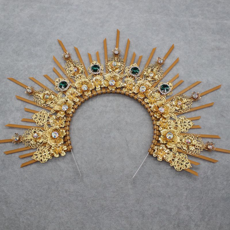 Lolita halo Ángel diadema paquete material hecho a mano Iglesia Sol corona exagerada foto tocado Accesorios