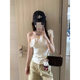 French Ruffled Off-Shoulder Camisole for Women Summer 2025 New Pure Desire Hot Girl Slim Short Off-Shoulder Top