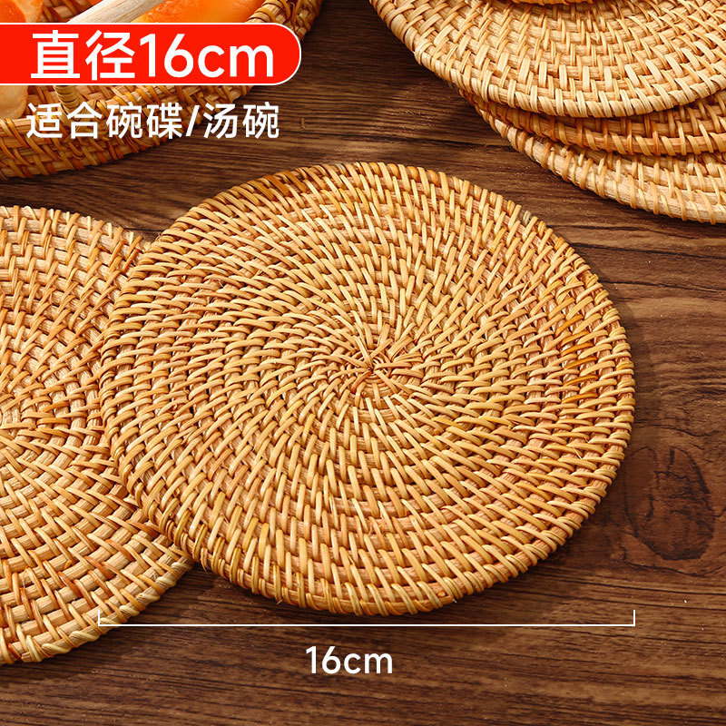 Alfombrilla de aislamiento térmico Alfombrilla de olla anti-escaldado para el hogar de ratán Alfombrilla de tazón Alfombrilla de mesa resistente a altas temperaturas Alfombrilla de plato resistente al calor Posavasos Soporte para tetera