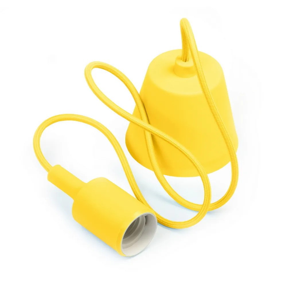 Fábrica transfronteriza venta directa E27 lámpara de lámpara de lámpara de silicona colorida lámpara de lámpara trenzada alambre dormitorio sala de estar bar bar