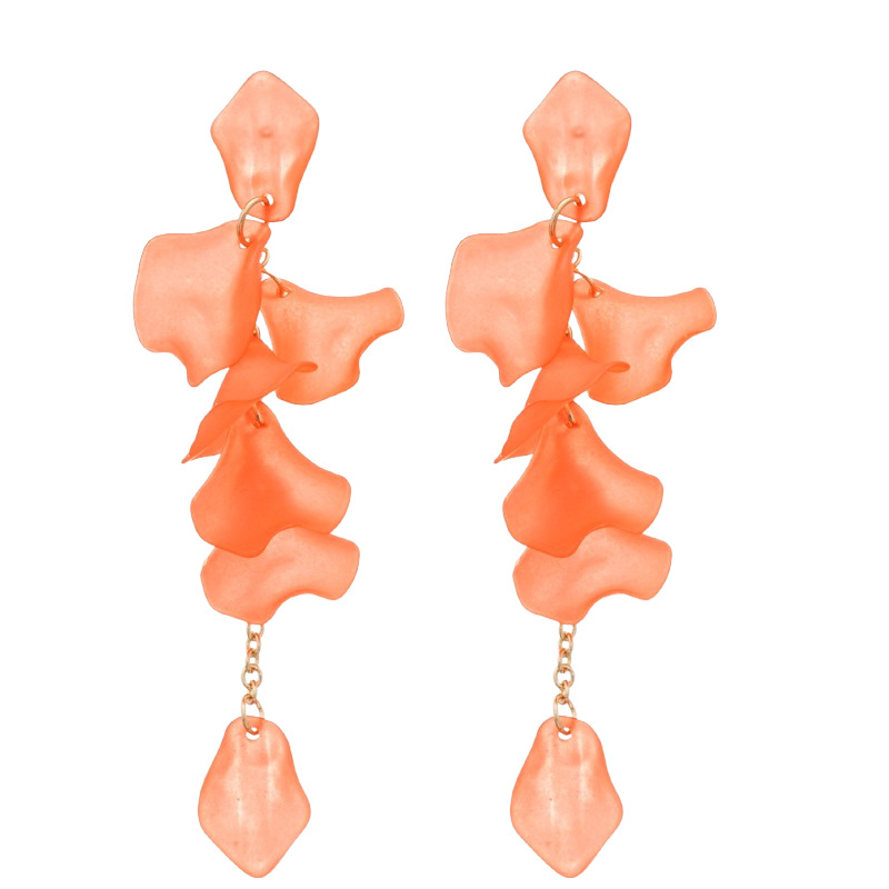 Pendientes de borla de flor de acrílico con aguja de plata Pendientes de temperamento fresco pequeño transfronterizo Pendientes de moda de alta gama Mujeres