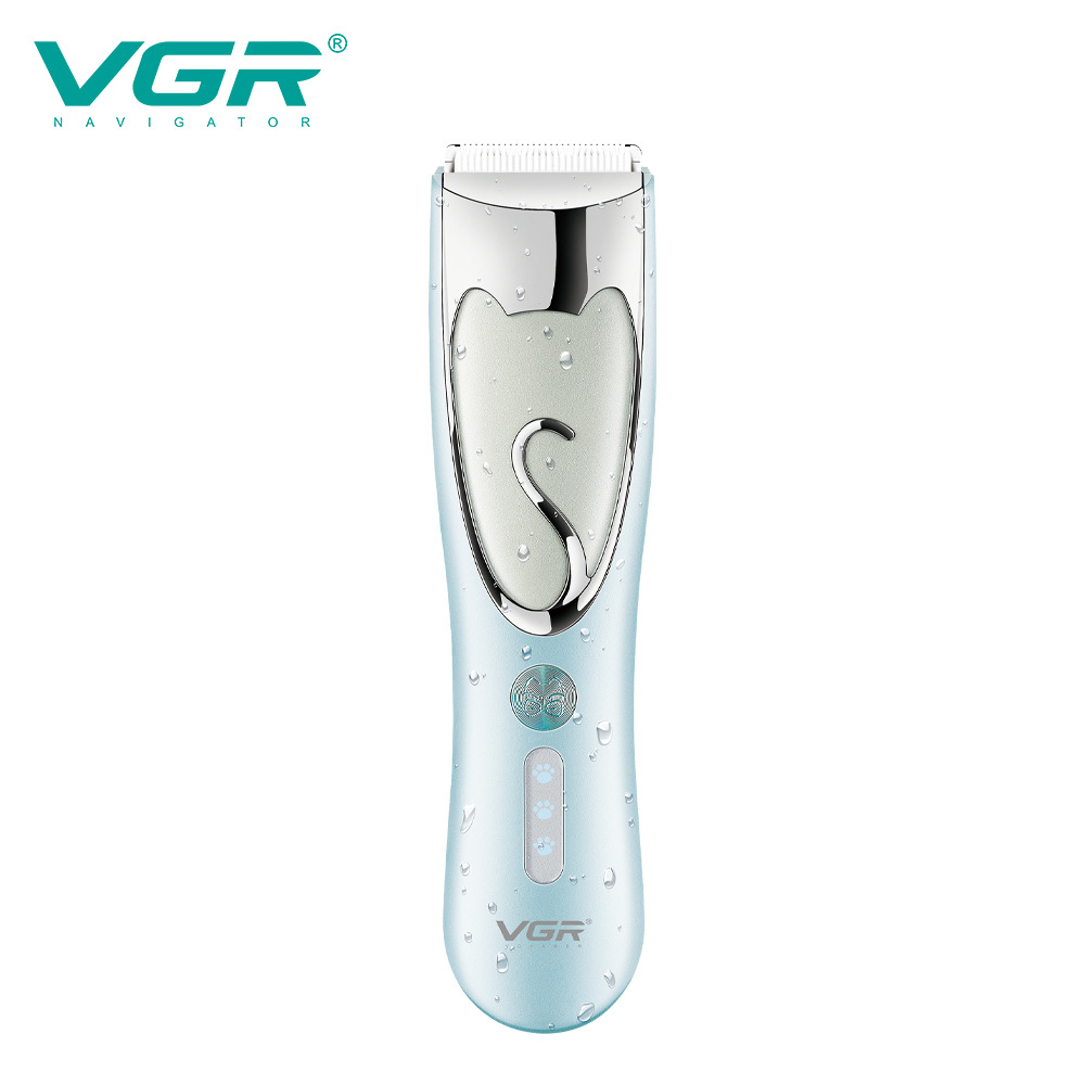 Cortapelos eléctrico VGR203 para perros, resistente al agua IPX7, lavable, para gatos, de cerámica, para uso doméstico._voghion.com