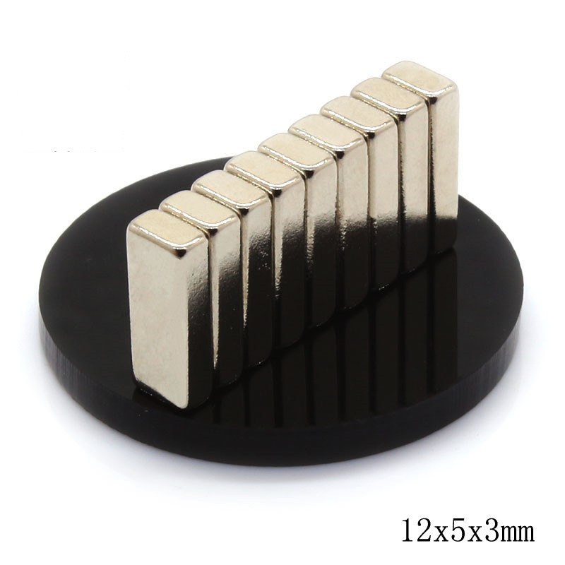 12x5x3钕铁硼强磁长方形磁钢F12*5*3mm镀镍磁铁高性能吸铁石批发