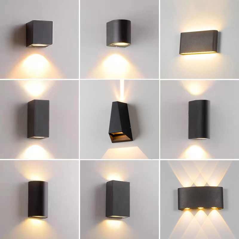 Wall Lamp Hotel Villa Homestay Entrance Garden Corridor Courtyard Exterior Wall Lamp Corridor Double-Headed Led Aluminum Outdoor