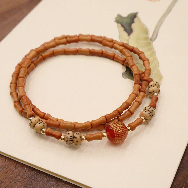 삼원 올리브석 팔찌 [심경 스타일]