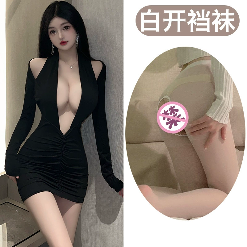 Sexy underwear with backless long-sleeve